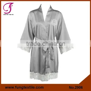 Fung 2906 Women Silk Lace Robe thumbnail-6