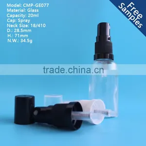 20ml Clear Essential Oil Glass Bottle With Sprayer Wholesale thumbnail-1