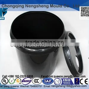 White Black Multiple Colors Plastic Pail With Lid and Handle for Waterproof Paint Storage thumbnail-1
