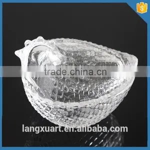 Crystal Bling Hen Glass Sugar Jar With Lid thumbnail-2