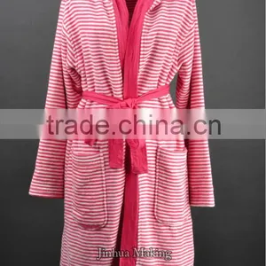 100% Cotton Cheap Velour w Hotel Bathrobe for Woman thumbnail-1