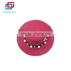 Fashion Wine Red Felt Top Hat thumbnail-2