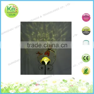 Butterfly With Glass Ball Gardeners Eden Solar Powered Light thumbnail-2