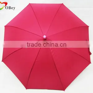8K Pongee Rain Umbrella With Pink Handle thumbnail-3