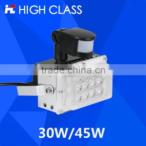 IP65 Outdoor Smart Light Infrared Microwave Sensor 30W 45W LED Spot Light Floodlight for Parking Lot Gate Garage Stair Lighting thumbnail-2
