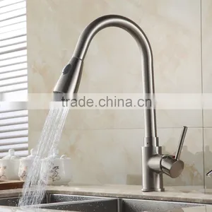 Professional Manufacture Satin Nickel Kitchen Faucet thumbnail-2
