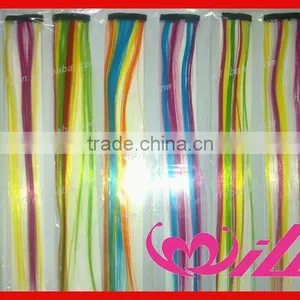 Pretty Cheap Colorful Synthetic Clip in Extension Crazy Color Hair Extension thumbnail-1