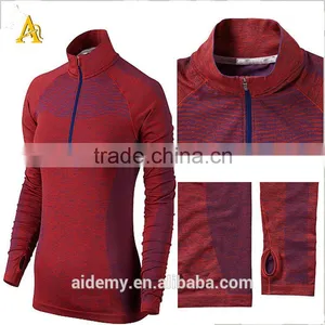 2016 New Design Clothing Funnel Collar Hoodies for Gym Wear and Yoga Wear for Women thumbnail-1