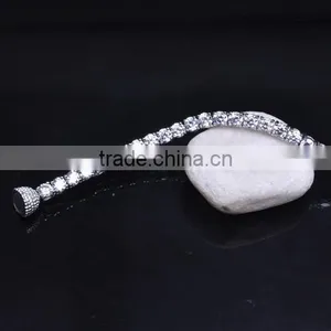 Wholesale Price 7.25 Inch Diamond Designs Rhodium Tennis Bracelet thumbnail-1