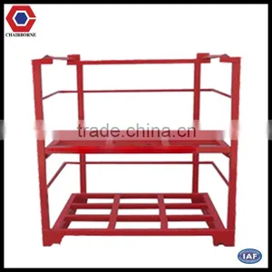 Red Stacking Good Sale Metallic Warehouse Tire Rack for Sale thumbnail-1