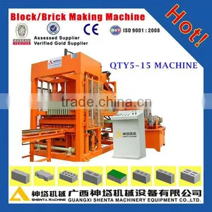 Ethiopia QTY5-15 Hollow Concrete Cement Brick/ Block Making Machine thumbnail-1