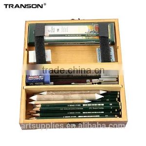 Vintage Wooden Box Artistical Multifunction Pencil Box Jewelry Case for Gift thumbnail-4