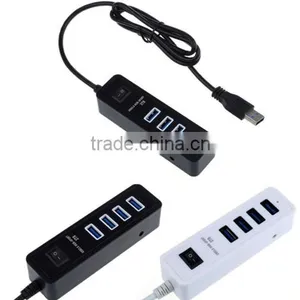 Hot Products Usb3.0 4 Por Hub, 4 Port Usb 3.0 Hub From Usb Hub Suppliers With a Switch of Black and White Plastic thumbnail-2
