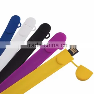High Quality Silicone USB Flash Drive Bracelet Promotional Price thumbnail-1