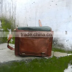 Brown Leather Sling Cross Body Messenger Bags in Genuine Leather thumbnail-4