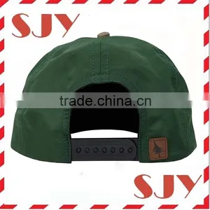 Custom 5 Panel Flat Short Brim Snapback Hat With Suede Brim thumbnail-6