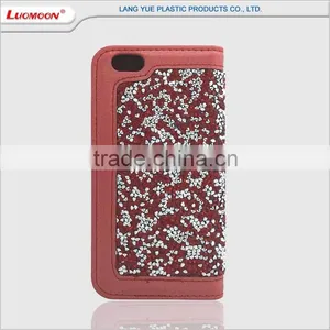 2016 Most Popular Diamond pu Leather Cover Case With Card Slot for Huawei y6 p8 Lite p9 thumbnail-3