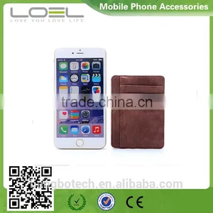 Factory Wholesale Leather Card Case With Money Compartment Credit Card Bag thumbnail-1
