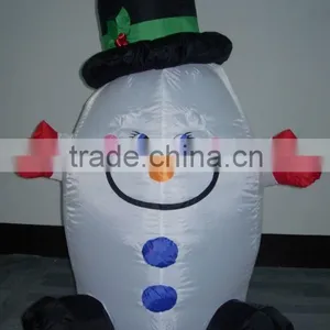 Inflatable Christmas Decoration Cute Snowman With Red Hand thumbnail-1