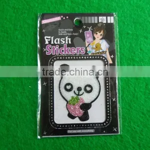 Lovely Panda Gllitter Powder Mobile Phone Sticker Customize thumbnail-1