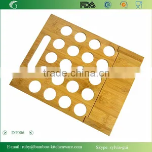 DT006/Bamboo Wood Spice and Peper Shakers Rack Wall Stand Holder Easy Caring thumbnail-3