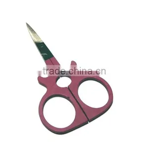 Wine Red Rubber Blasting Pattern Cosmetic Scissor thumbnail-2