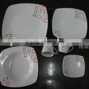 Elegance Fine Porcelain New Design Square Dinner Sets Pakistan Ceramic Dinner Set thumbnail-1
