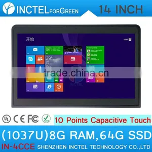 14 Inch Touch Screen All in One PC With 10 Point Touch Capacitive thumbnail-2