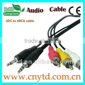High Speed 3RCA to DC Cable/audio Rca to dc Cable thumbnail-1
