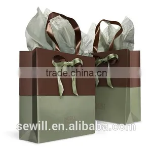 Noble Luxury Paper Shopping Bag for Boutique With Bowknot thumbnail-1
