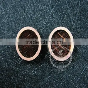 18*13mm Setting Size Vintage Style Natual Log Wood Bezel Oval Pendant Setting DIY Findings Supplies 1421082 thumbnail-1