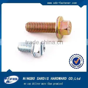 Carbon Steel DIN6921 Hex Flange Head Machine Bolts With Serration thumbnail-3