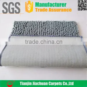 100% Polyester Microfiber Chenille and Had Woven Technics PVC Door Mat thumbnail-3