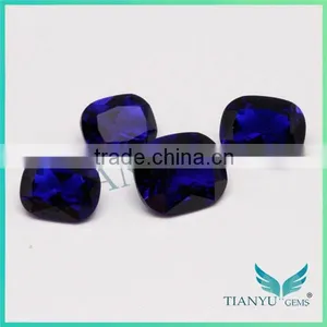 Artificial Gem Wholesale Loose Gemstones 35# Cushion Shape Deep Aquamarine Gemstone thumbnail-6