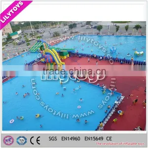 New Swimming Pool Inflatable Water Park, Inflatable Water Game Toys, Inflatable Water Land,steel Frame Pool thumbnail-1