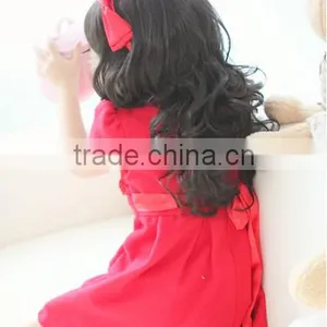 Wholesale Cheap Kids Synthetic Hair Wigs Sweety Little Girl Wavy Wigs With 2 Colors thumbnail-5