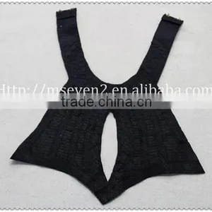 New Fashion Rhinestone Beaded Felt Fabric Collar, Chunky Bead Necklace for Garment thumbnail-4