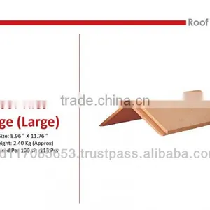 Roof Tiles Ridge/ Big Size/ Clay, Natural Color/ Eco Friendly/ Heat Insulation/ Water Resistance/ Cooler Temperature thumbnail-1
