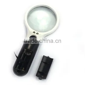 2016 New 3 LED Light 45X Handheld Mini Pocket Microscope Reading Magnifying Glass Lens Jewelry Loupe YB360-SZ thumbnail-4