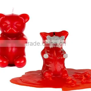 Customized Yellow Color Home Decorative Shaped Bear Candle thumbnail-1