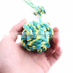Cotton Rope Hand Pull Long Tail Dog Toys Ball Largel Size 40cm thumbnail-2