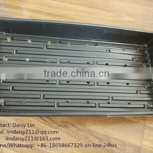 1020 Trays Black Plastic Large Hydroponic Fodder Tray for Wheat Grass With Holes thumbnail-1