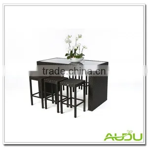 Bar Dining Table,6 Pcs Stools Bar Used Weave Dining Table thumbnail-2
