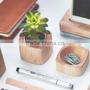 Walnut Dish for Clip Paperclip Office Supplies Maple Available Wooden Clip Container Clip Box Without Lid thumbnail-1