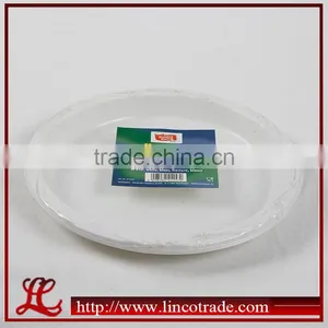 8.75 Inch White Plastic PS Round Disposable Plate thumbnail-2