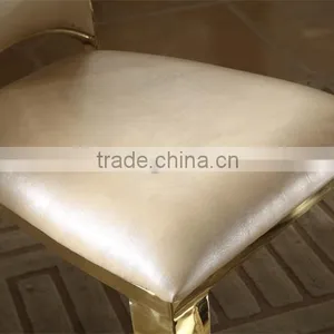 Luxury Leather Stainless Steel Dining Chair for Hotel thumbnail-3