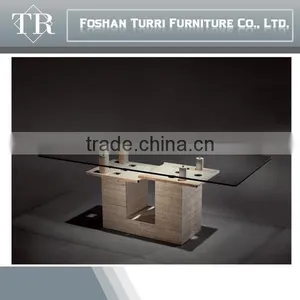 Modern Luxury Marble Base With Tempered Glass Top Coffee Table thumbnail-5