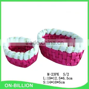 Wholesale Cheap Handmade Natural Decorated Easter Baskets thumbnail-4