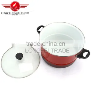 Yiwu New Design High Quality 3pcs Enamel Porcelain Enamel Cookware Set Wholesale thumbnail-5