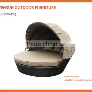 Weatherproof and Fireproof Outdoor Synthetic Rattan ROUND Osaka Daybed thumbnail-1
